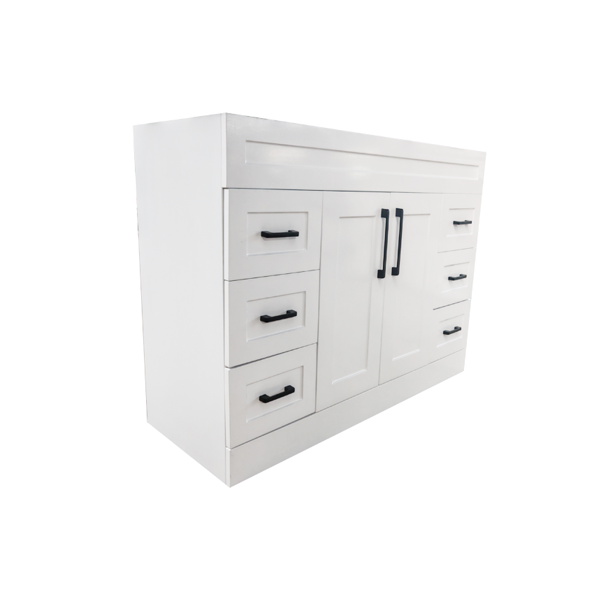 1200 White PVC Bathroom Cabinet With Shaker