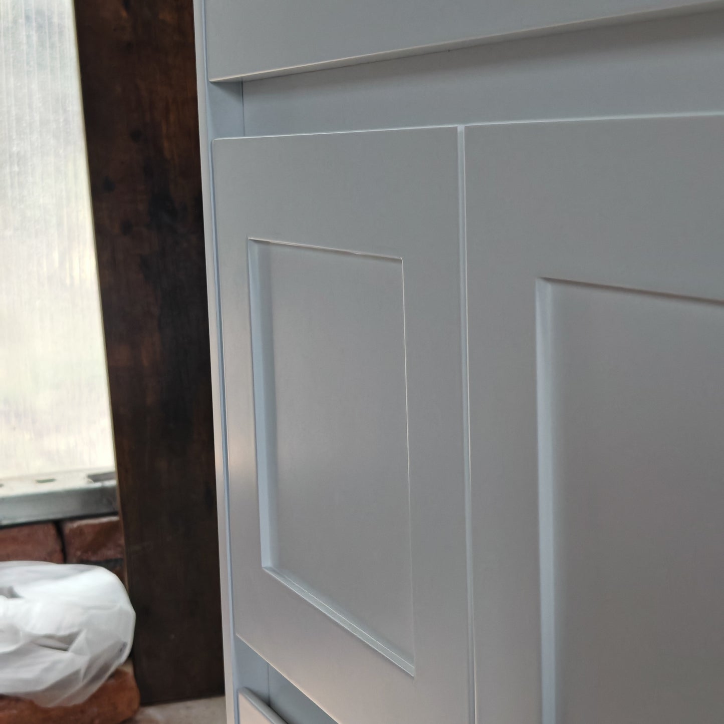 1200 White Matte Painting Bathroom Cabinet With Shaker 1