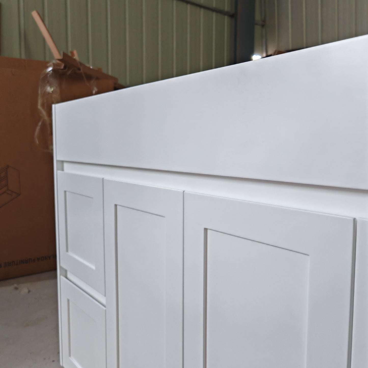 1200 White Matte Painting Bathroom Cabinet