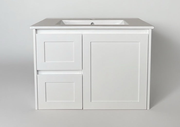 750 White Matte Painting Wall Hung Vanity