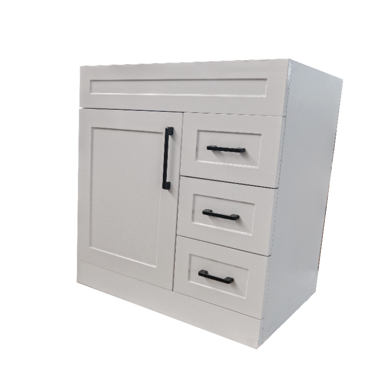 750 PVC White Bathroom Cabinet With Shaker