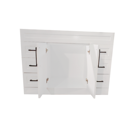 1200 White PVC Bathroom Cabinet With Shaker