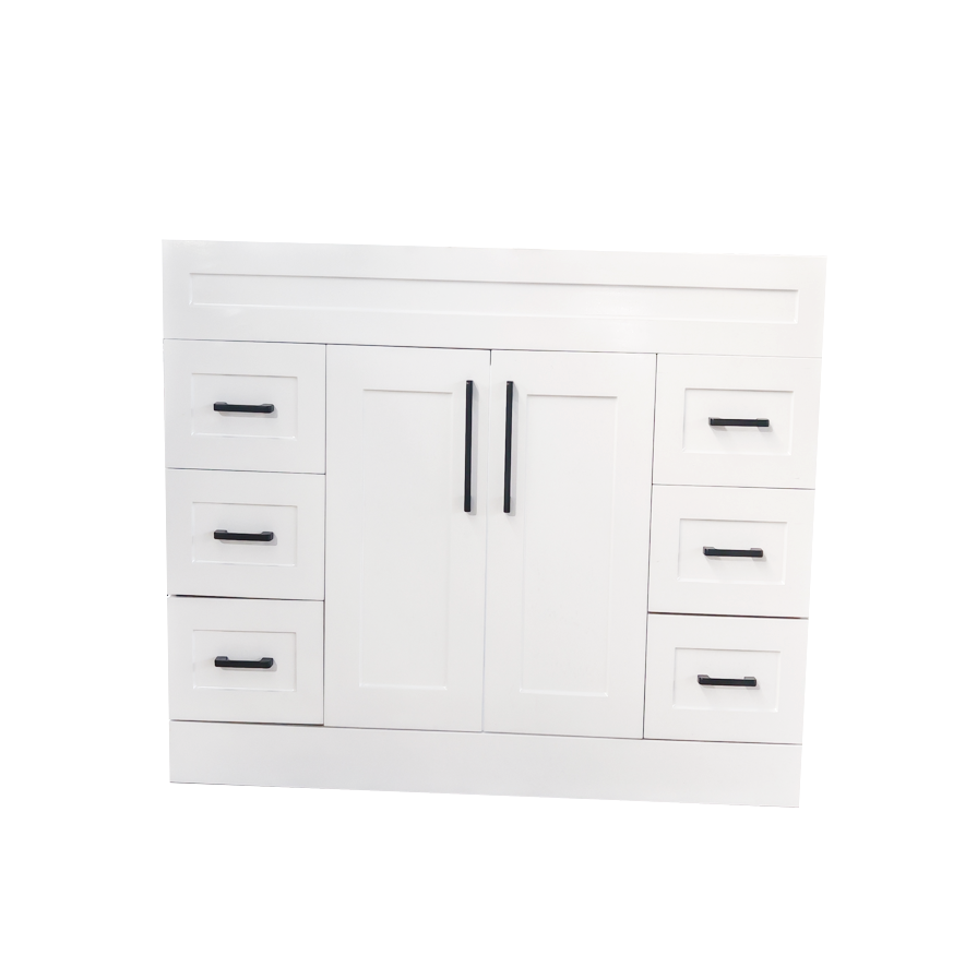 1200 White PVC Bathroom Cabinet With Shaker