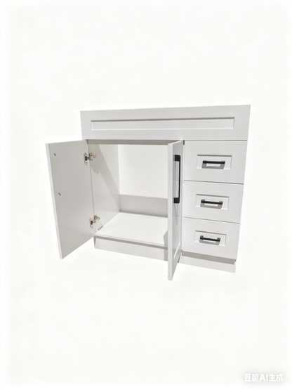 PVFS-900-L  White Oak Bathroom cabinet