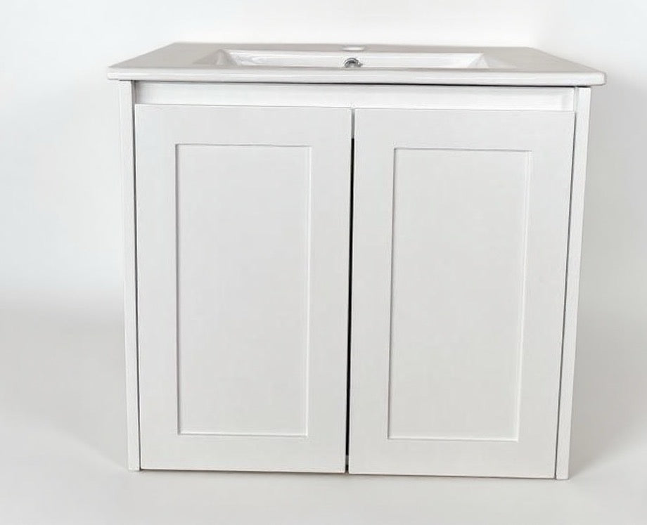 600 White Matte Painting  Wall Hung Vanity