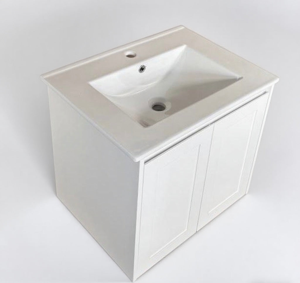 600 White Matte Painting  Wall Hung Vanity