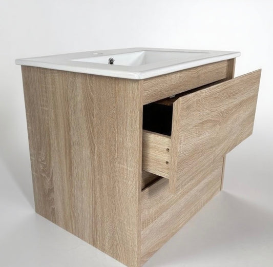 750 Melamine Wood Grain Wall Hung Vanity