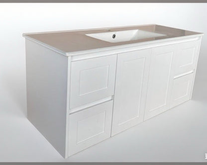 1200 White Matte Painting  Wall Hung Vanity