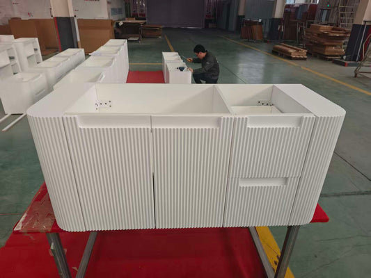 1500 Fluted Double Bowl Wall Hung Vanity
