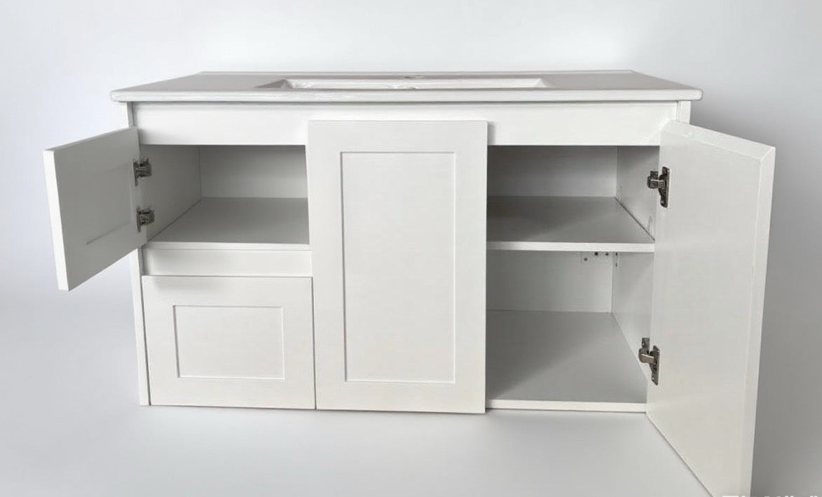 900 White Matte Painting  Wall Hung Vanity