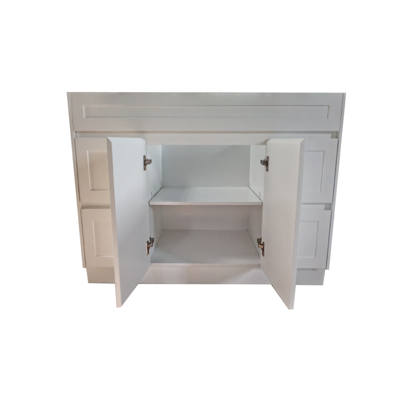 1200 White Matte Painting Bathroom Cabinet With Shaker 1