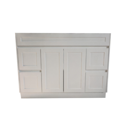 1200 White Matte Painting Bathroom Cabinet With Shaker 1