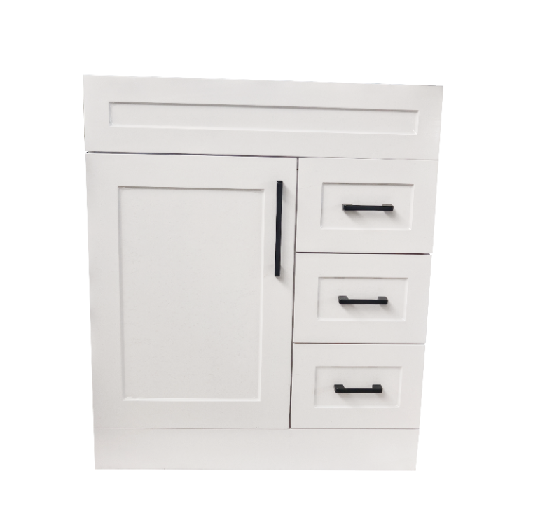 750 PVC White Bathroom Cabinet With Shaker