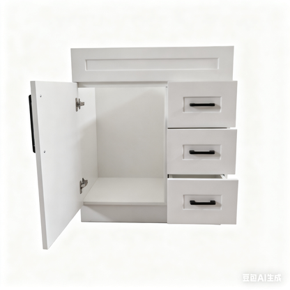 PVFS-750-L  White Oak Bathroom cabinet