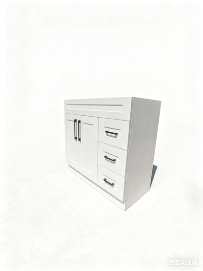 PVFS-900-L  White Oak Bathroom cabinet