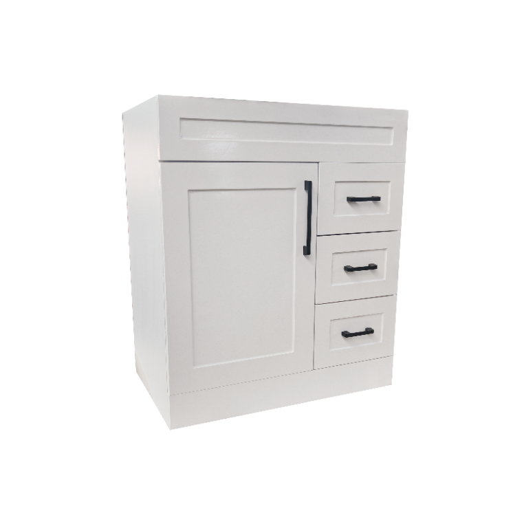 750 PVC White Bathroom Cabinet With Shaker