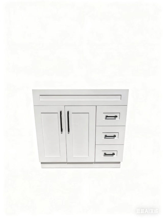 PVFS-900-L  White Oak Bathroom cabinet